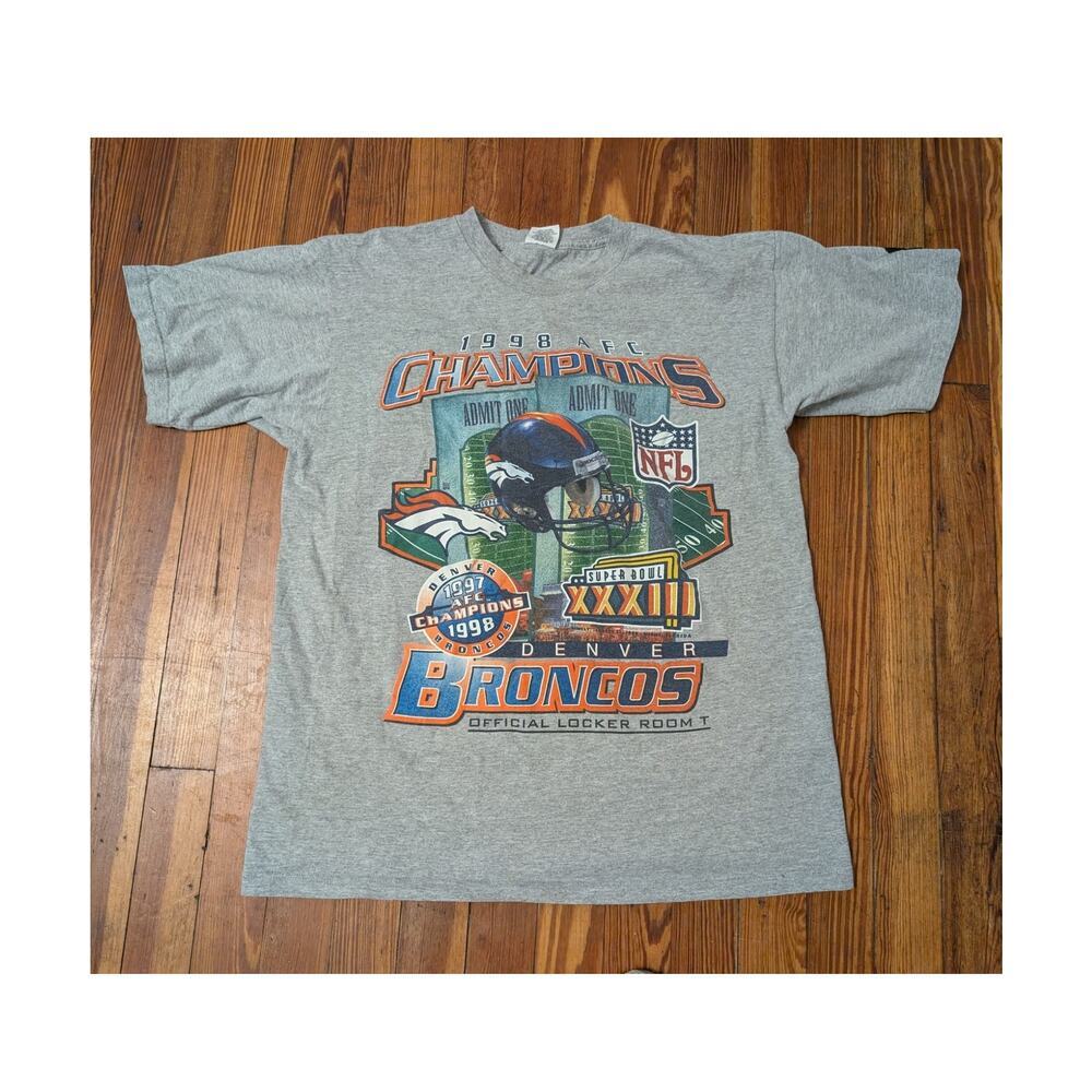 Starter Denver Broncos 1998 AFC Champions Shirt Size Large